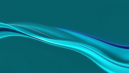 Abstract blue flow with light on turquoise