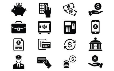 Banking and finance icon set