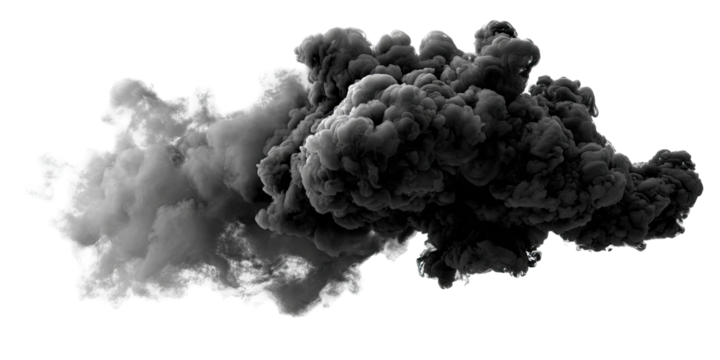 Abstract grayscale smoke cloud