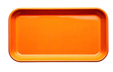 Empty orange rectangular tray (2)