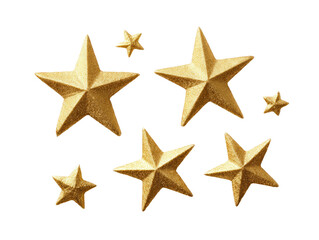 Obraz premium Gold stars on black background