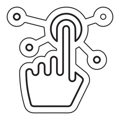 Interactivity line icon