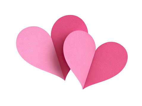 Two overlapping pink hearts