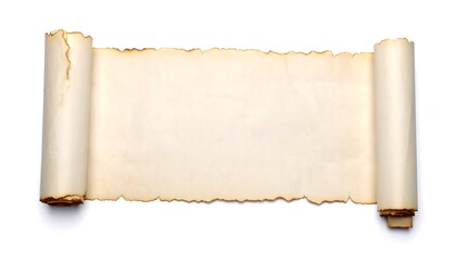 Aged scroll of parchment