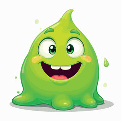 Fototapeta premium illustration, cartoon, green, graphic, ball, slime, isolated, glossy, object, abstract, bubble, color, globe, round, texture, funny, jelly, vector, design, sphere, icon, candy, game, circle, gui, 