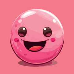 Naklejka premium illustration, vector, ball, slime, icon, glossy, pink, drop, cartoon, art, graphic, jelly, sphere, glitter, round, liquid, abstract, banner, design, candy, game, background, violet, shape, element, 