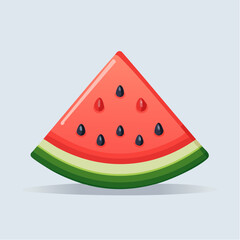 Pixel Art Watermelon Slice Illustration