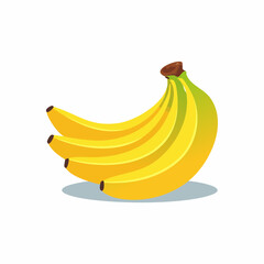 Bunch Of Bananas On White Background
