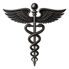 Medical Symbol with Wings - Caduceus Vector Design