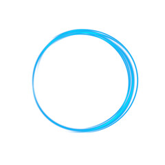 Futuristic Blue Neon Glow Circle with Electric Ring, Fire Spark, and Bright Light Effects on Transparent Background