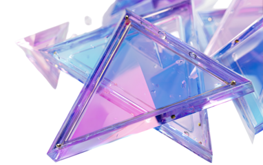 Abstract iridescent triangles (1)