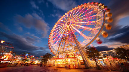 ferris wheel at night