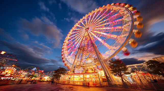 ferris wheel at night