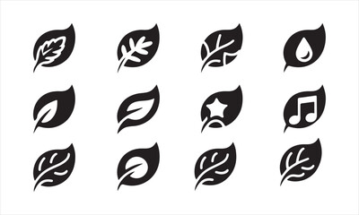 Fototapeta premium A collection of simple, black icons representing various everyday objects and services.