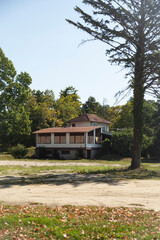 Buildings amongst nature setting