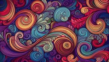 seamless pattern with swirls