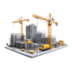 City construction site with cranes