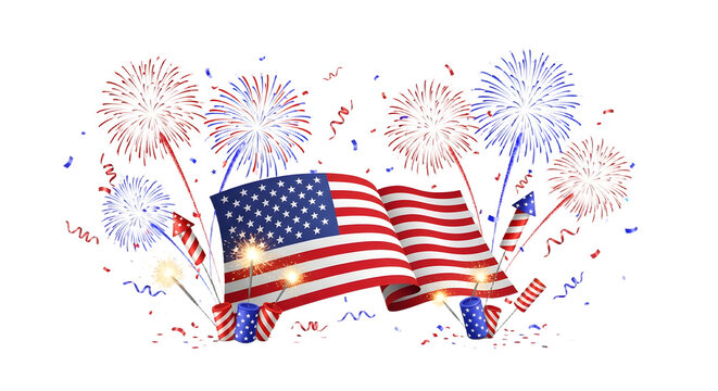 american flag fireworks celebration patriotic background clip art preview