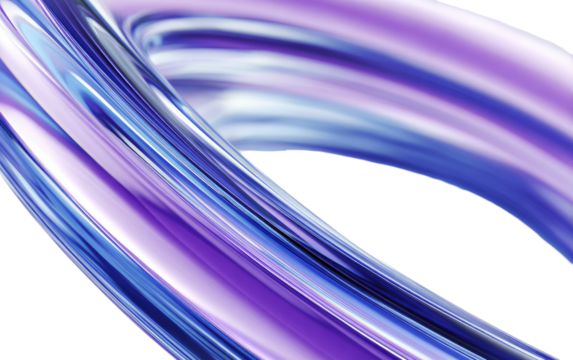 Abstract swirling ribbons of vibrant colors