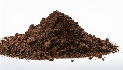 pile of soil scattered isolated on transparent background
