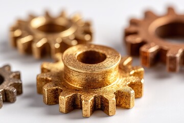 Close-up of golden gears (1)