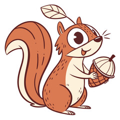squirrel with acorn