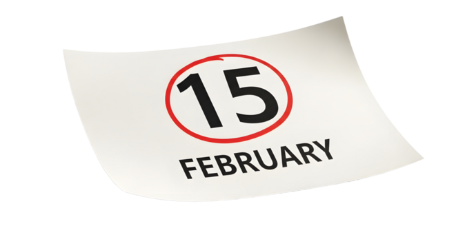 Calendar Page February 15th