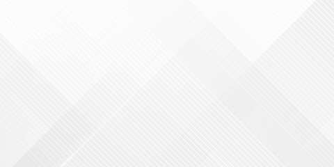 Fototapeta premium Abstract elegant white and gray background with diagonal stripes lines.