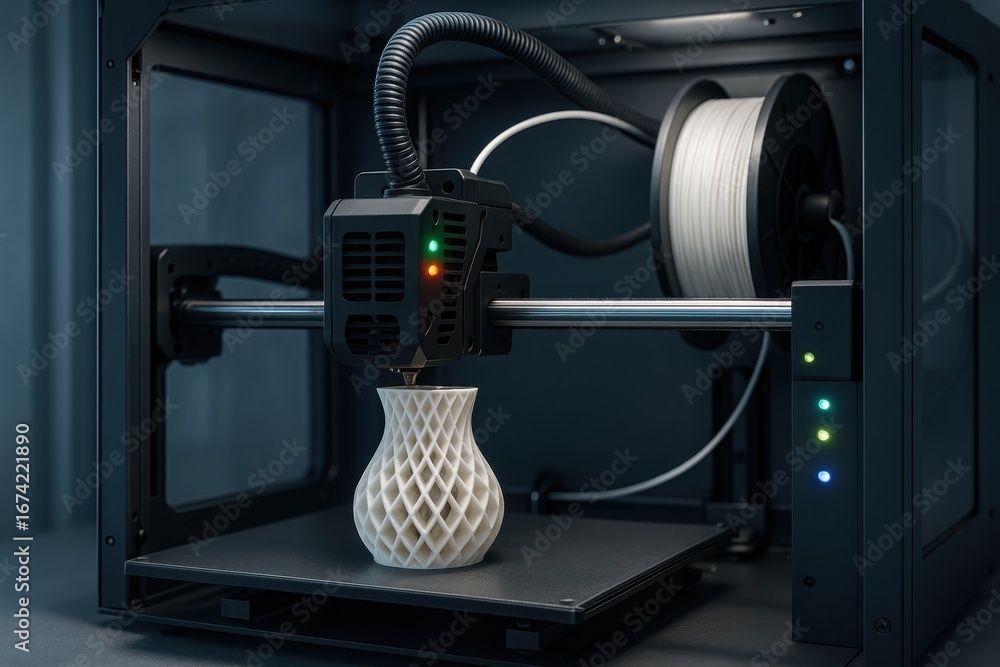 Aufkleber advanced 3d printer creating complex prototype with precision layer technology