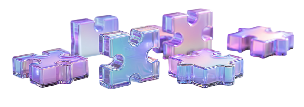 Multicolored puzzle pieces