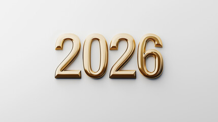 Metallic Gold 2026 on a white background