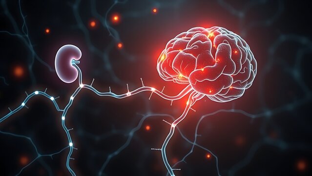 A human head exploding with chaotic wires, symbolizing sensory overload and mental strain.
