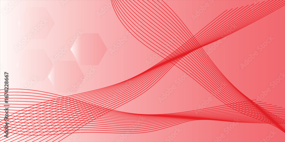 Poster simple abstract background with red lines in the composition.