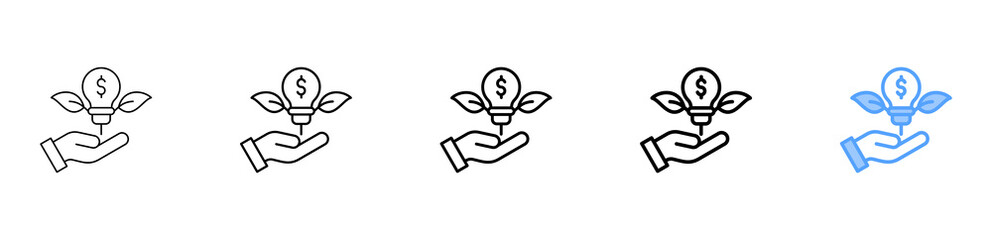 Investment In Innovation Icon Different Style Outline Collection Set 