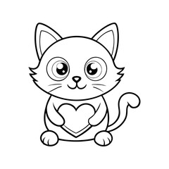 create a neat and clean image of a cute cartoon vector line art