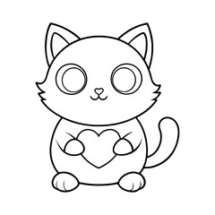 Obraz premium create a neat and clean image of a cute cartoon vector line art