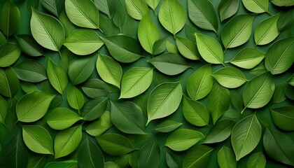 Obraz premium lush green surface with leaves symbolizing nature and vitality