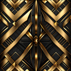 Fototapeta premium Luxury golden geometric abstract pattern