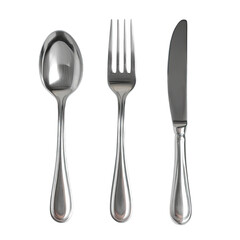 Three polished cutlery pieces