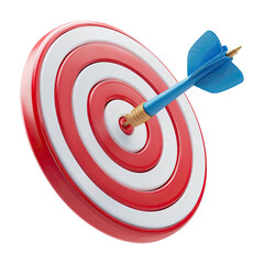 3D dart hitting bullseye (2)