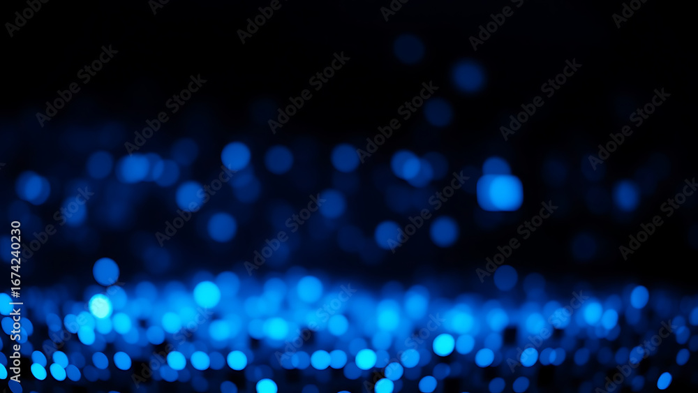 Poster dark background with blue pixel pattern vector illustration of abstract bg with geometric square ele