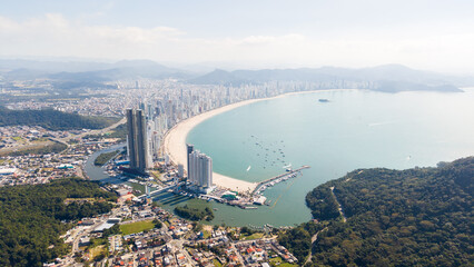 Panoramic aerial view of Balneário Camboriú, Santa Catarina, Brazil.