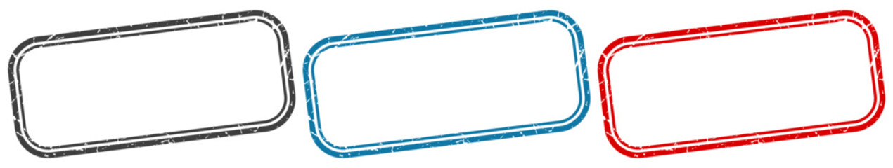 blank stamp. blank rectangular stamp set isolated on white background