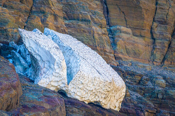 Remains of Snow Glacier at Iceberg Lake in Glacier National Park