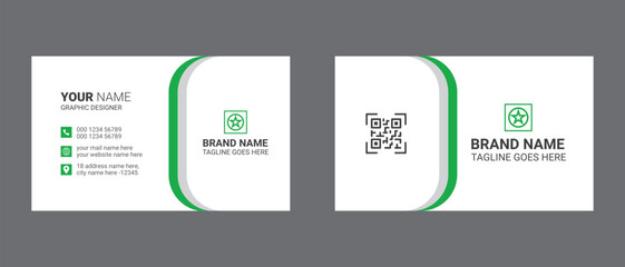Double-sided simple business card design for corporate business, professional and modern visiting card design.	
