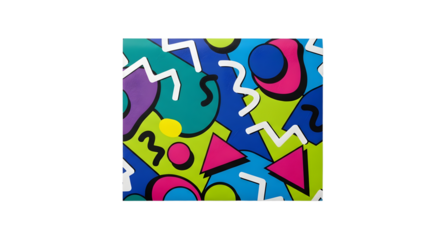 Bright Retro 90s Abstract Pattern Art