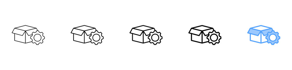 Product Management Icon Different Style Outline Collection Set 