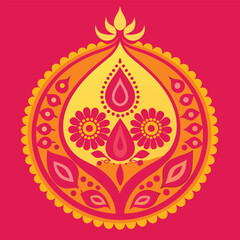 Floral lotus vector pattern illustration with a spring holiday decoration design element