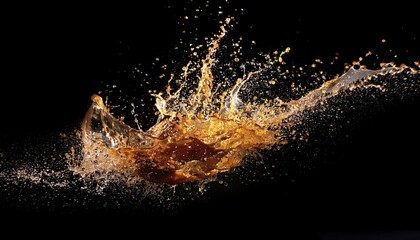 splash particals isolated on black