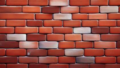 Fototapeta premium the picture is of a brick wall with seamless texture the bricks are red and the mortar between them is white there appears to be no end to the wall in either direction